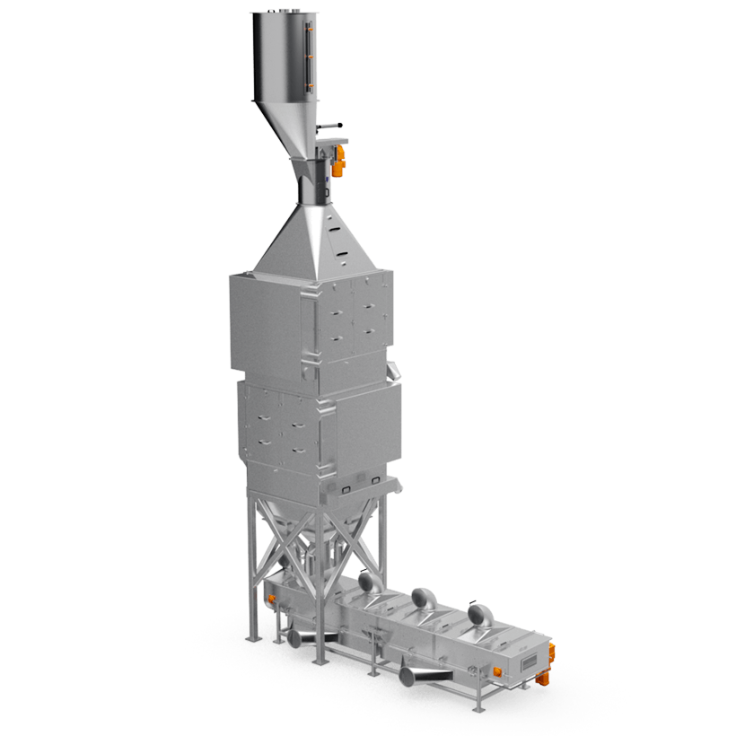 Oat kiln, kiln sections